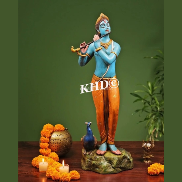 Luxury Idol| Lord Shri Krishna Idol - Brass