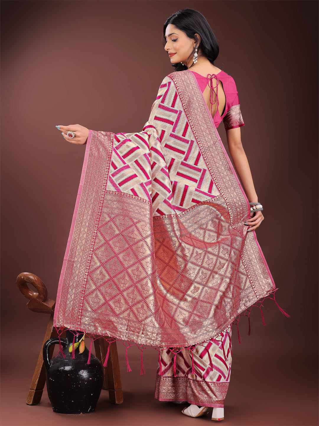 Sootra: Linen Cotton Chronicles  Saree Collection| Ready To Wear                     SKU-ASLIQ3001 to 05