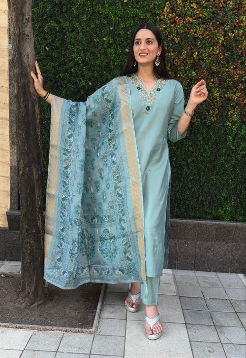 Special Kurta Dupatta Set With Hand Work | Ready To Wear