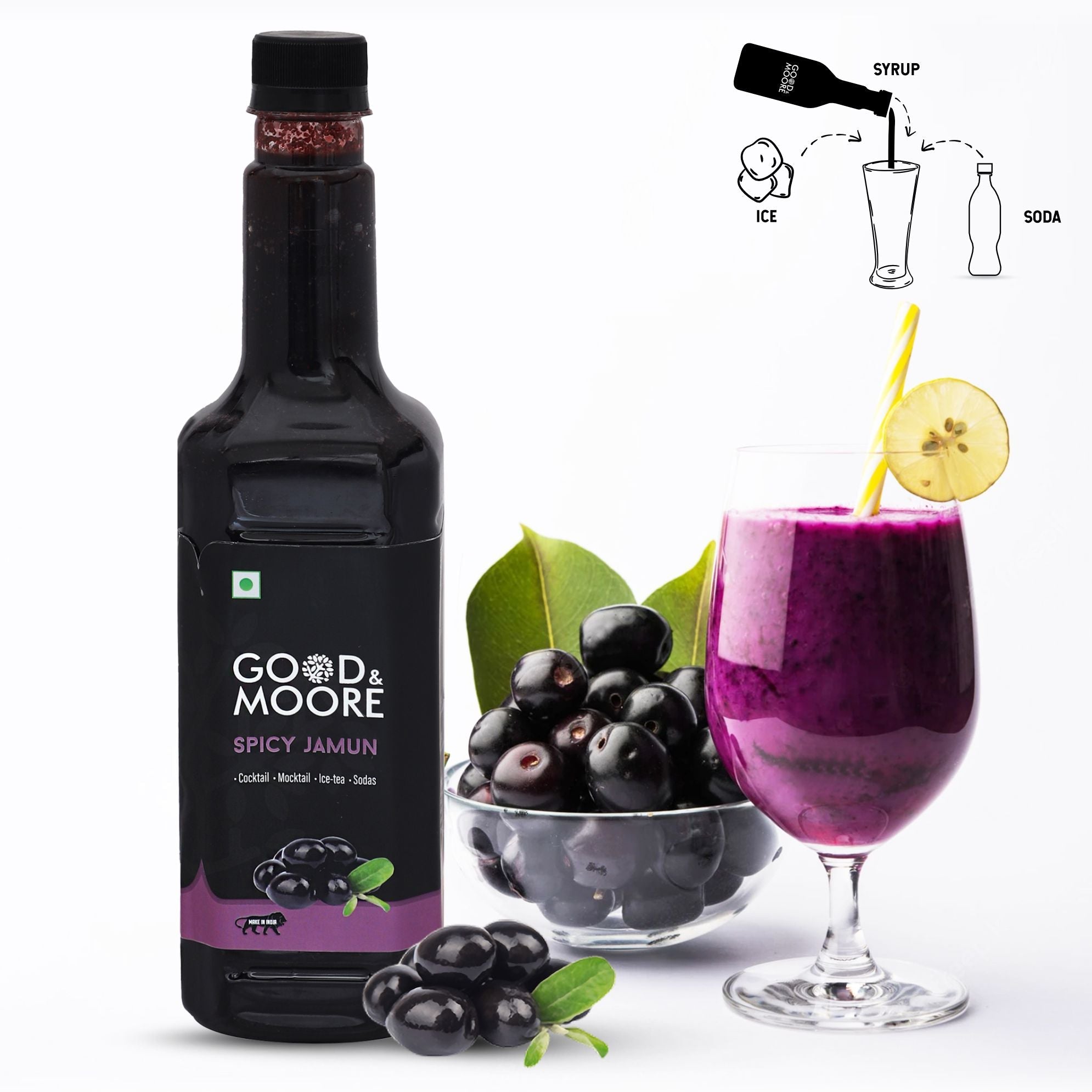 Good & Moore  Spicy Jamun Syrup |250 ML | 750 ML