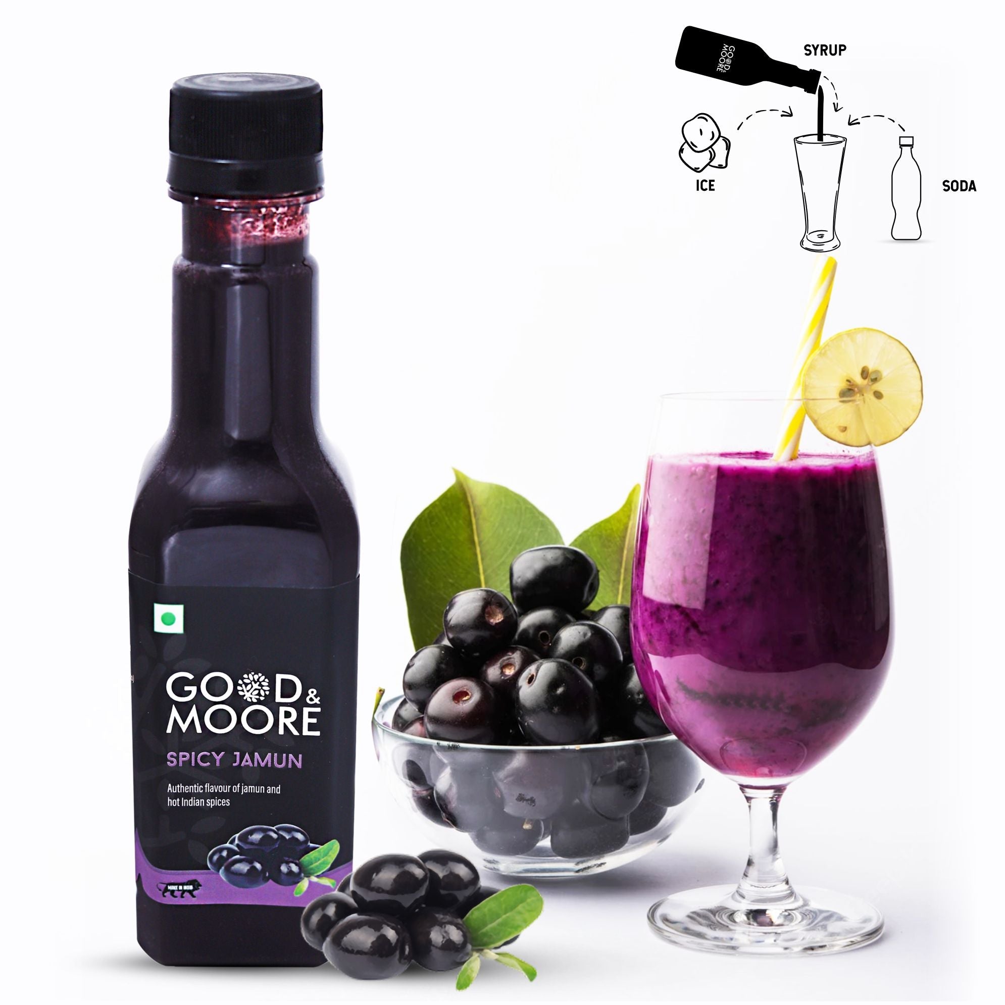 Good & Moore  Spicy Jamun Syrup |250 ML | 750 ML