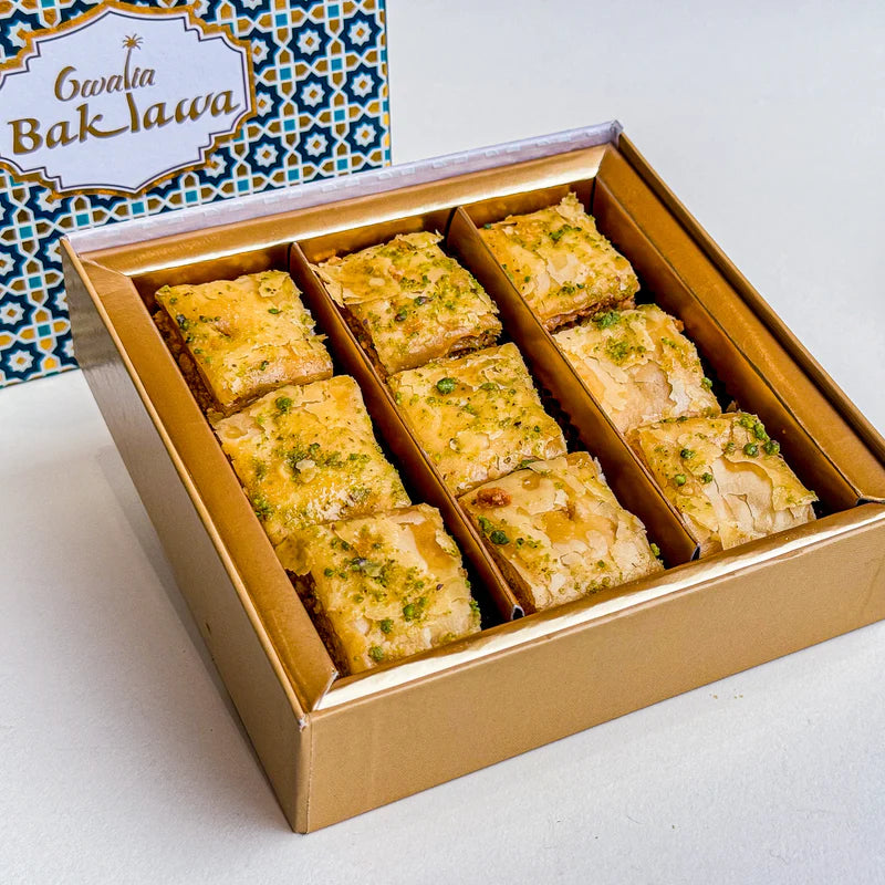 Gwalia Sweets Pistachio Square Baklawa 500 gms