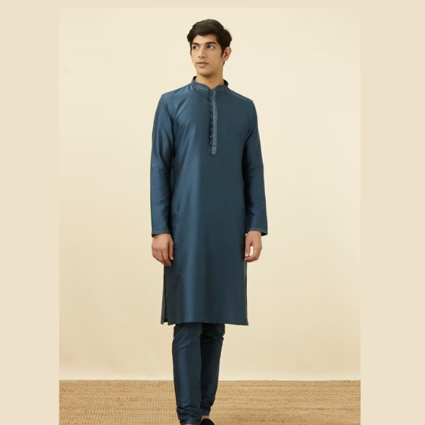 Manyawar Solid Kurta Pajama - India shopping