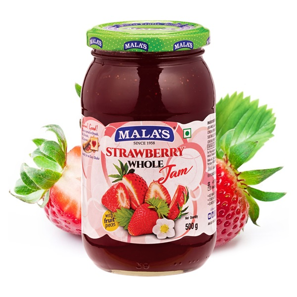 Strawberry Whole Jam 500gm Glass Jar