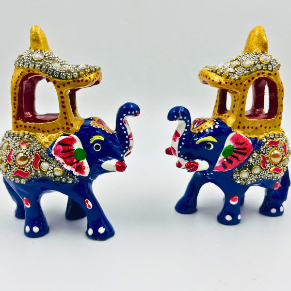 Stuthi Arts Metal Colorful Elephant Ambabari Special Combo