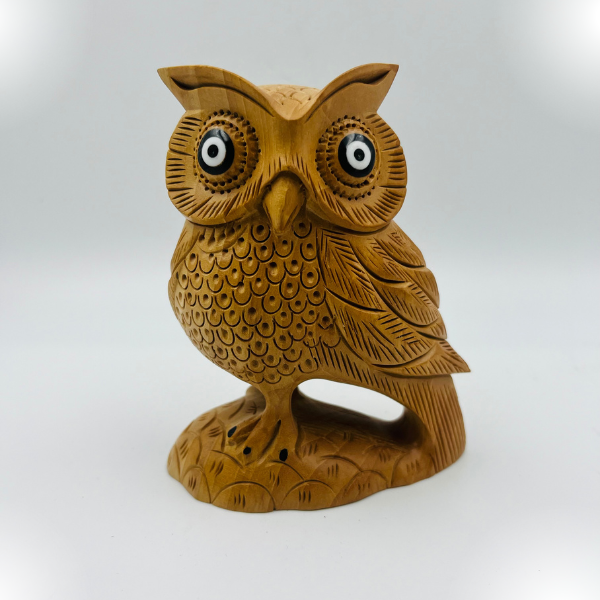 Stuthi Arts Wooden Owl Carving