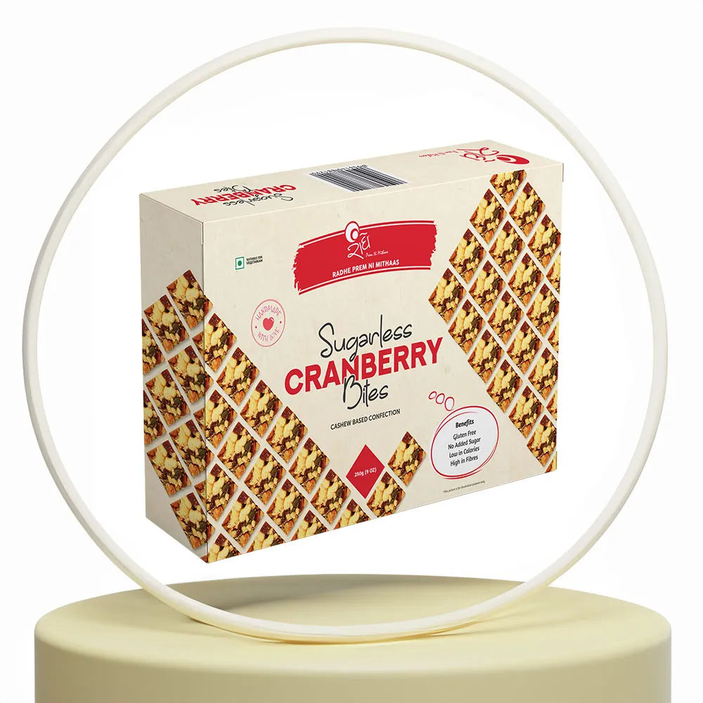 Radhe Prem Ki Mithaas Sugarless Cranberry Bites - 500 gms