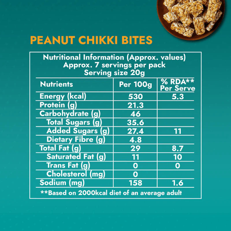 Sweet Karam Coffee Peanut Chikki (Zero White Sugar)- 300 gms