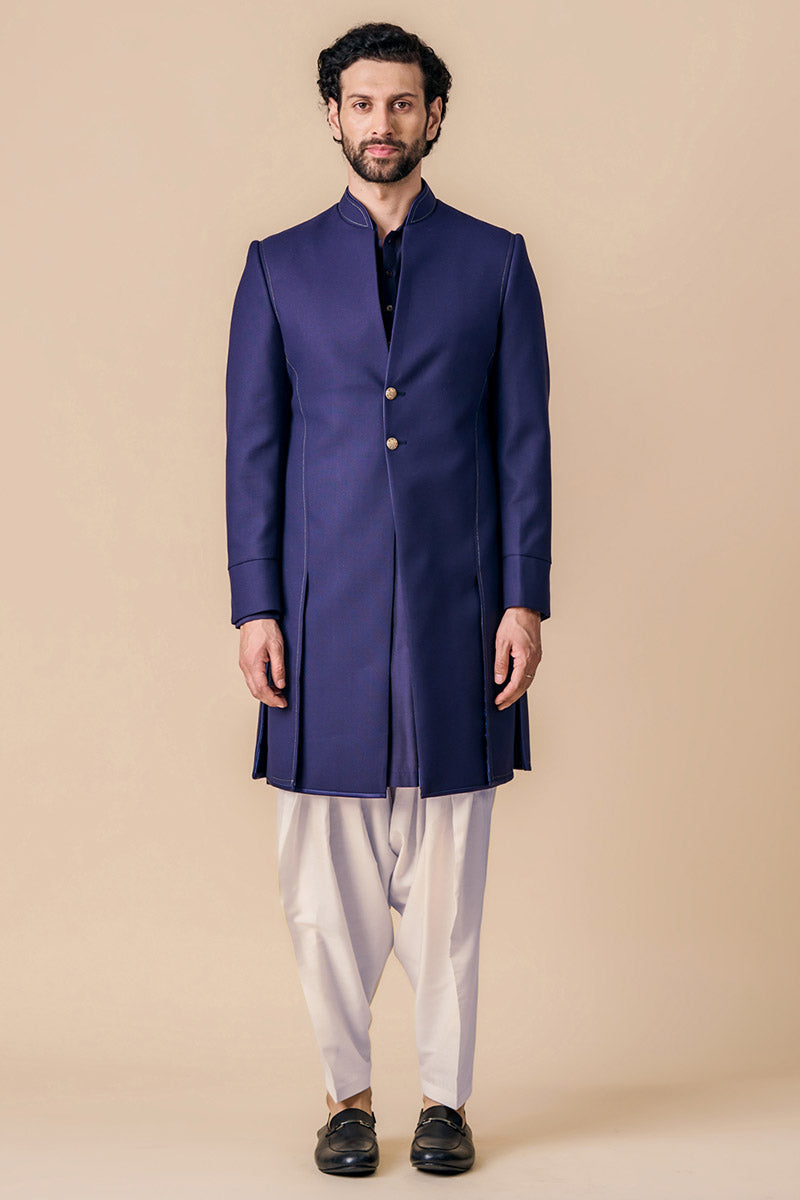 Sherwani With Front Stitch Details