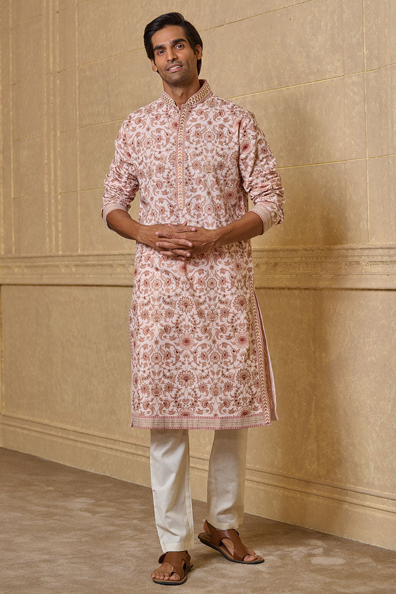 Pink All Over Floral Printed Kurta Set