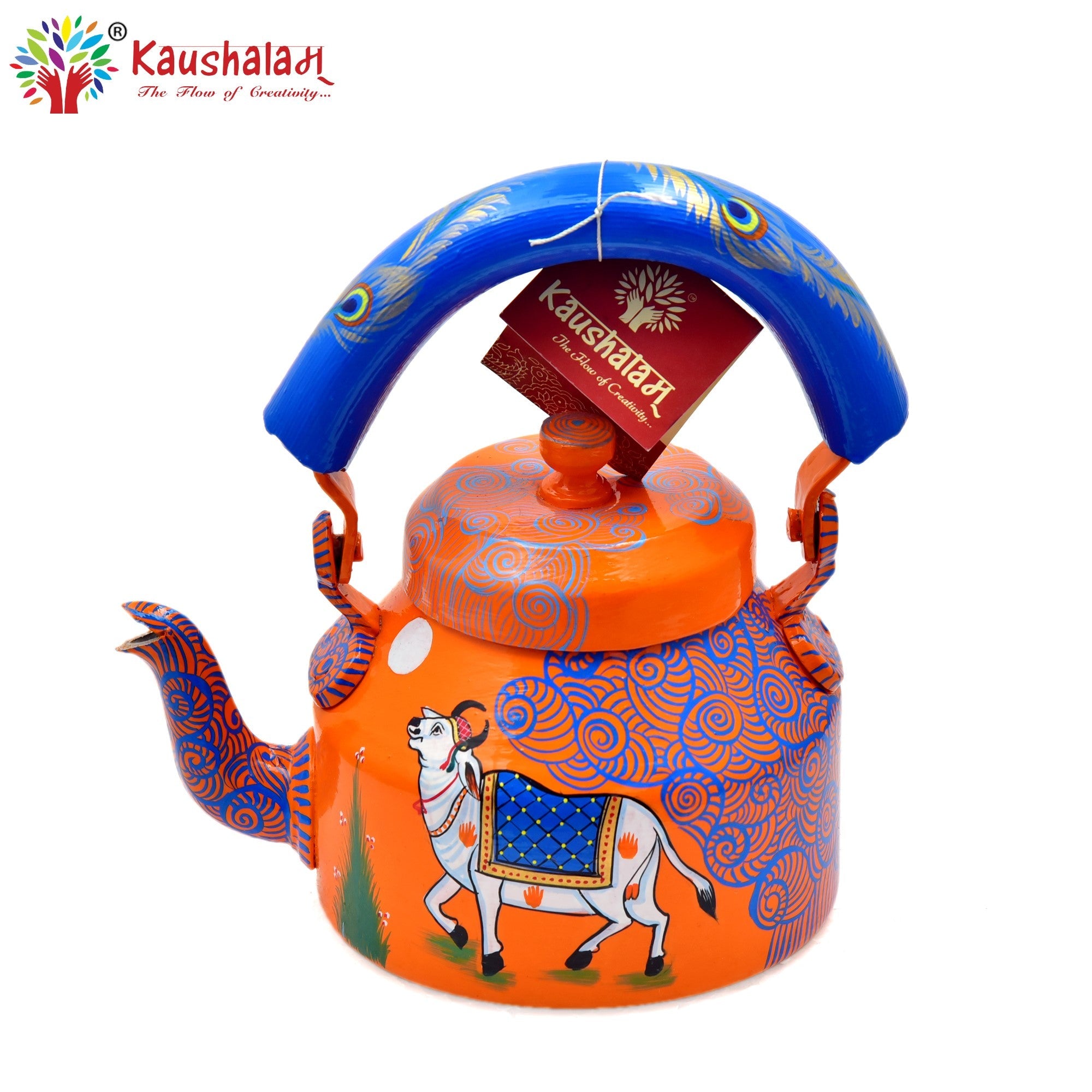 Hand Painted Tea Kettle : Pichwai Painted