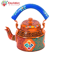 Hand Painted Tea Kettle :  Ladhakhi Painted