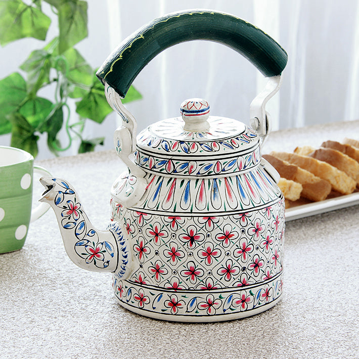 Hand Painted Tea Kettle : "Sukoon"