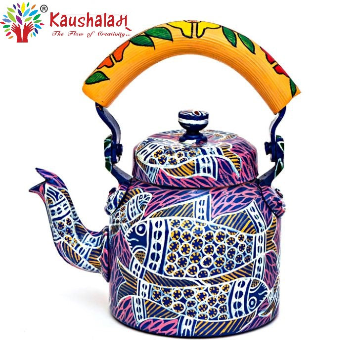 Hand Painted Kettle : Fish Pond