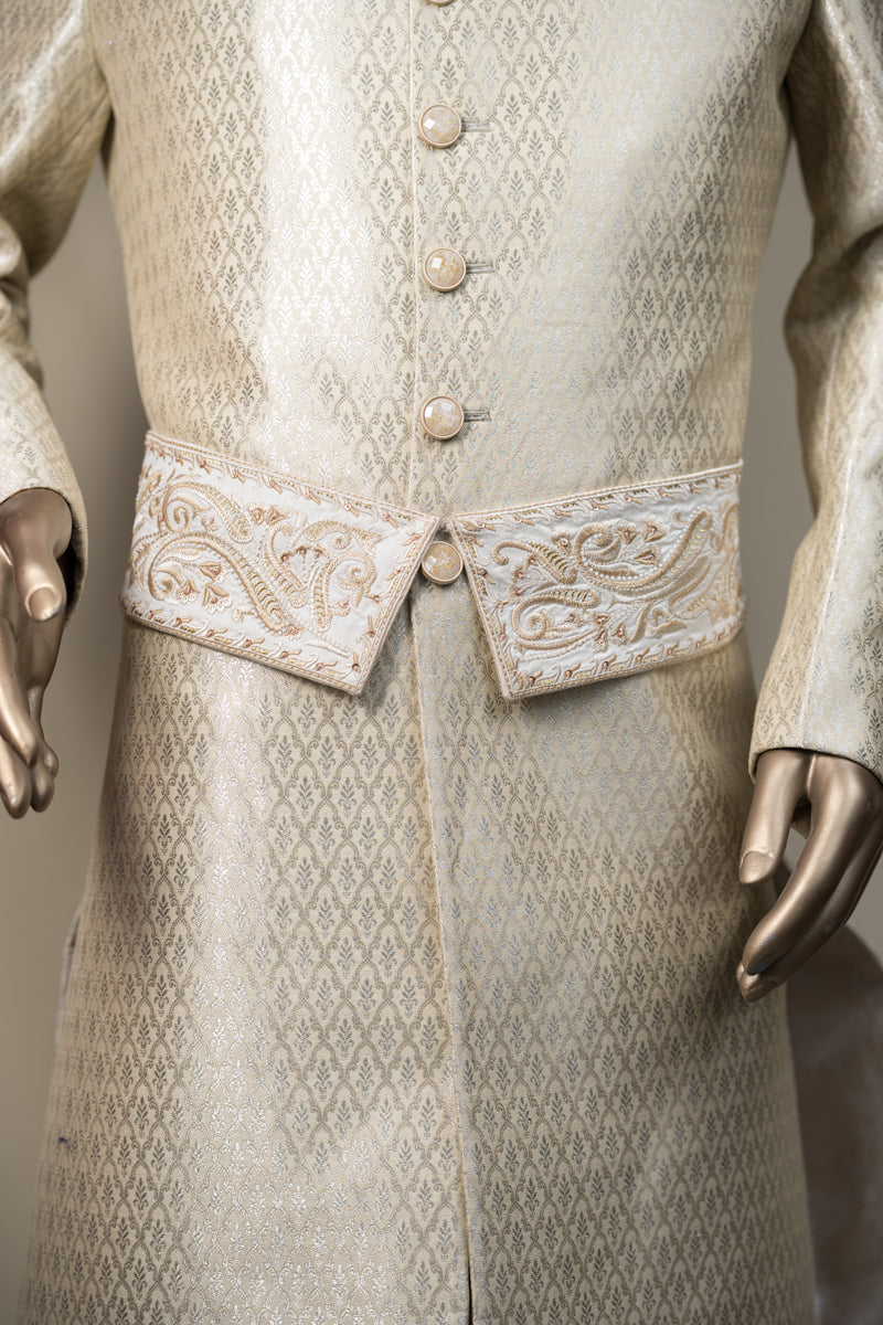 Embroidered Staple Ivory Kamarbandh