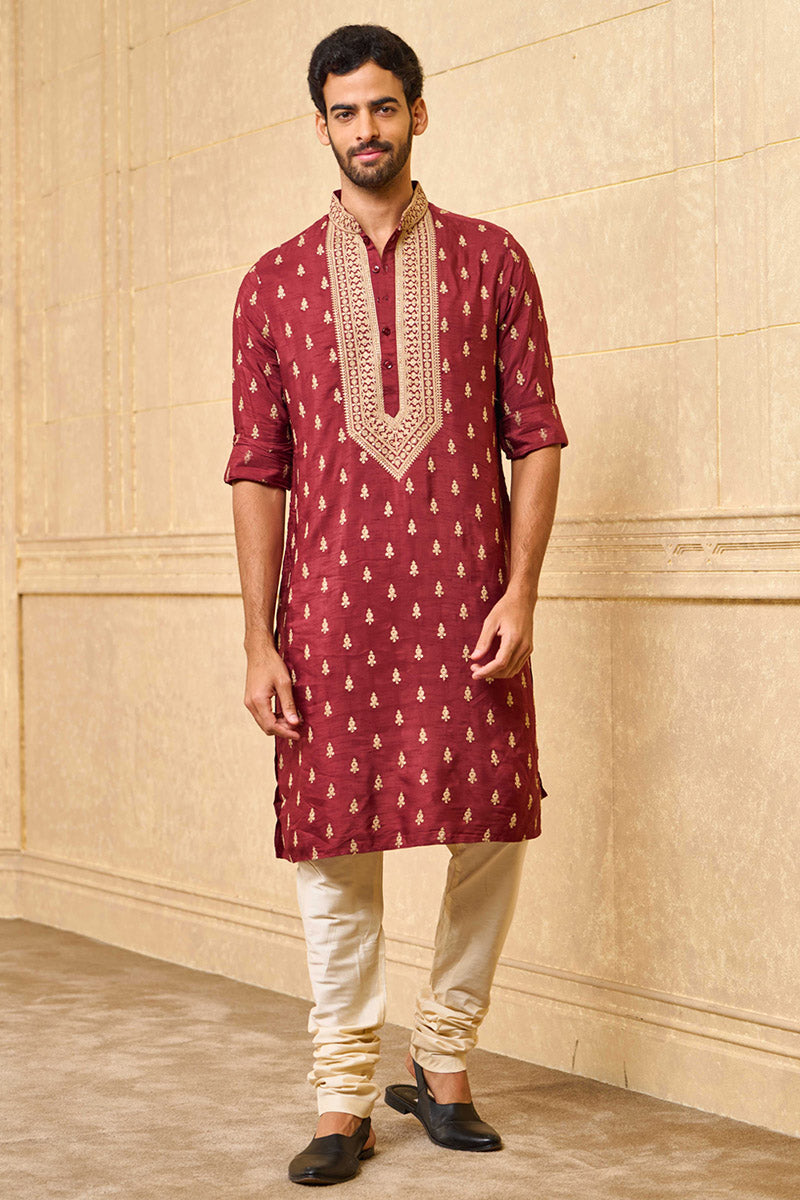 All Over Butta Thread Embroidered Single Kurta