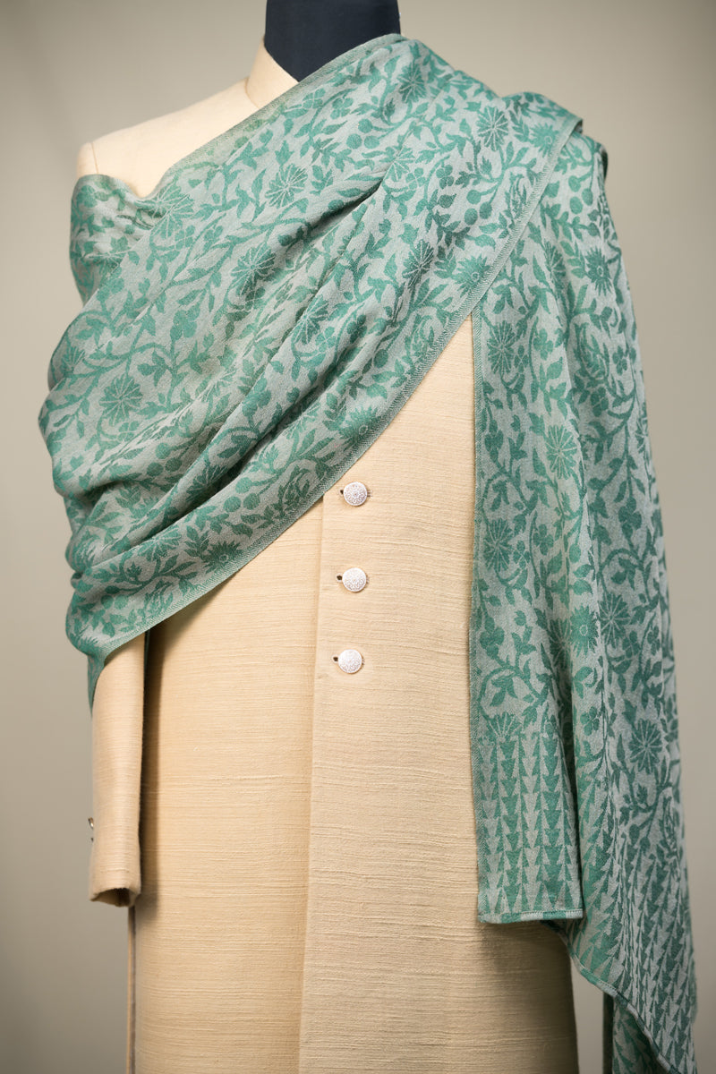 Sage Green Vine & Leaves Stole