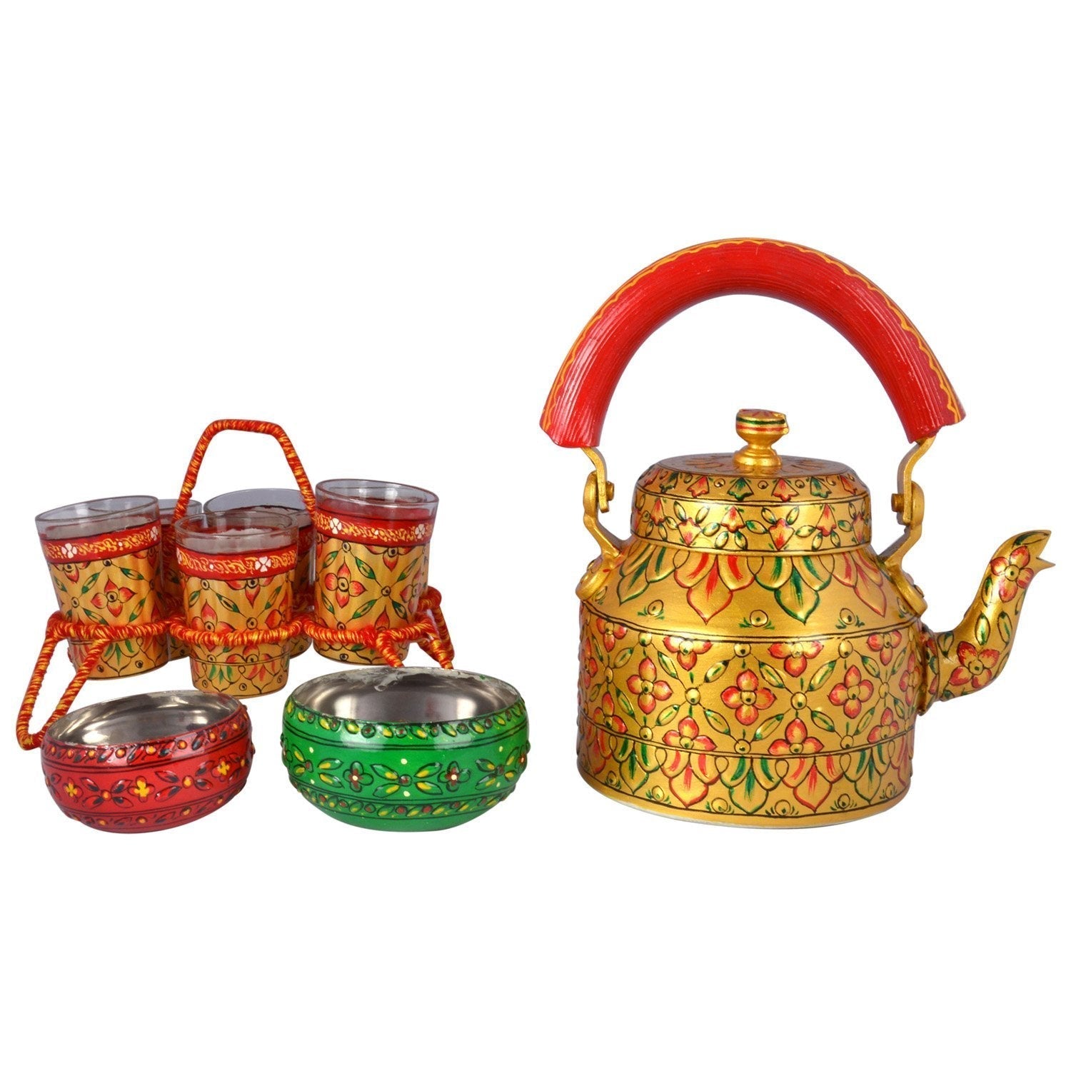 Hand Painted Tea Set - Golden Glow