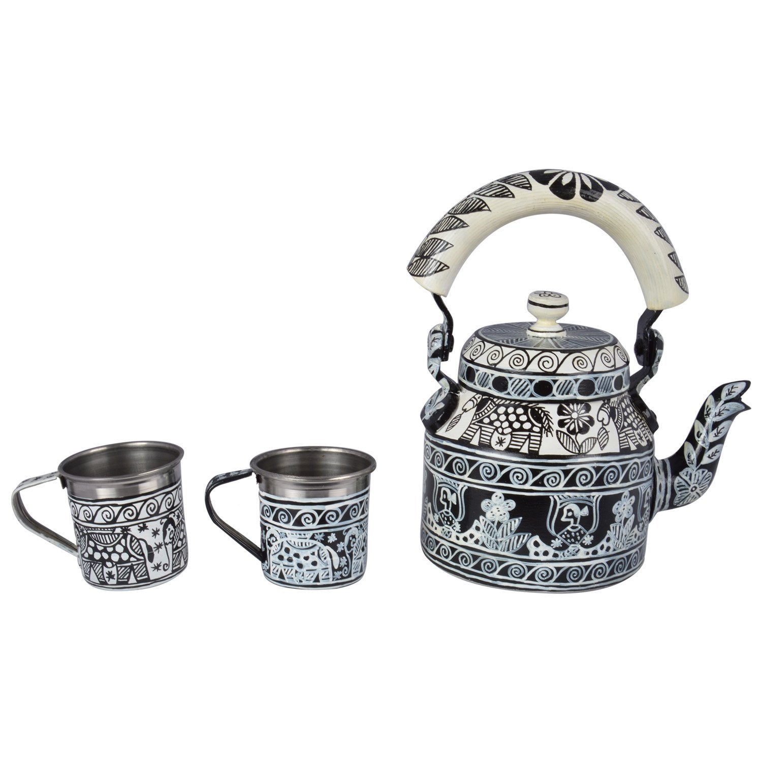 Hand Painted Tea Kettle : Tango Tea Time Tea set Black & White