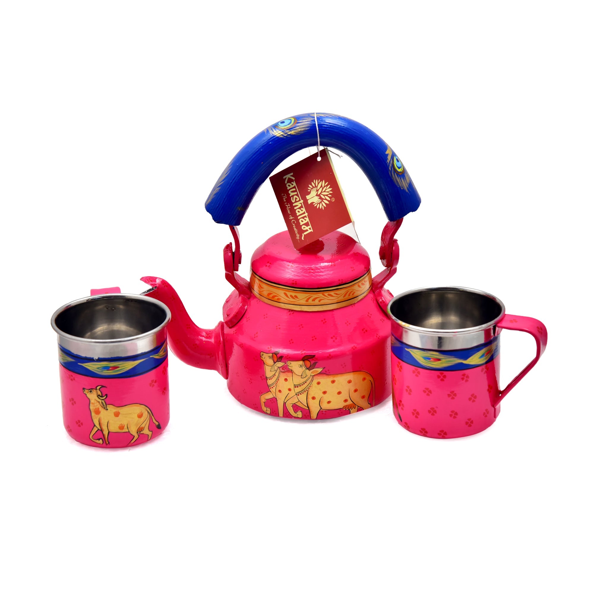 Hand Painted Tea Set : Gulabi Art