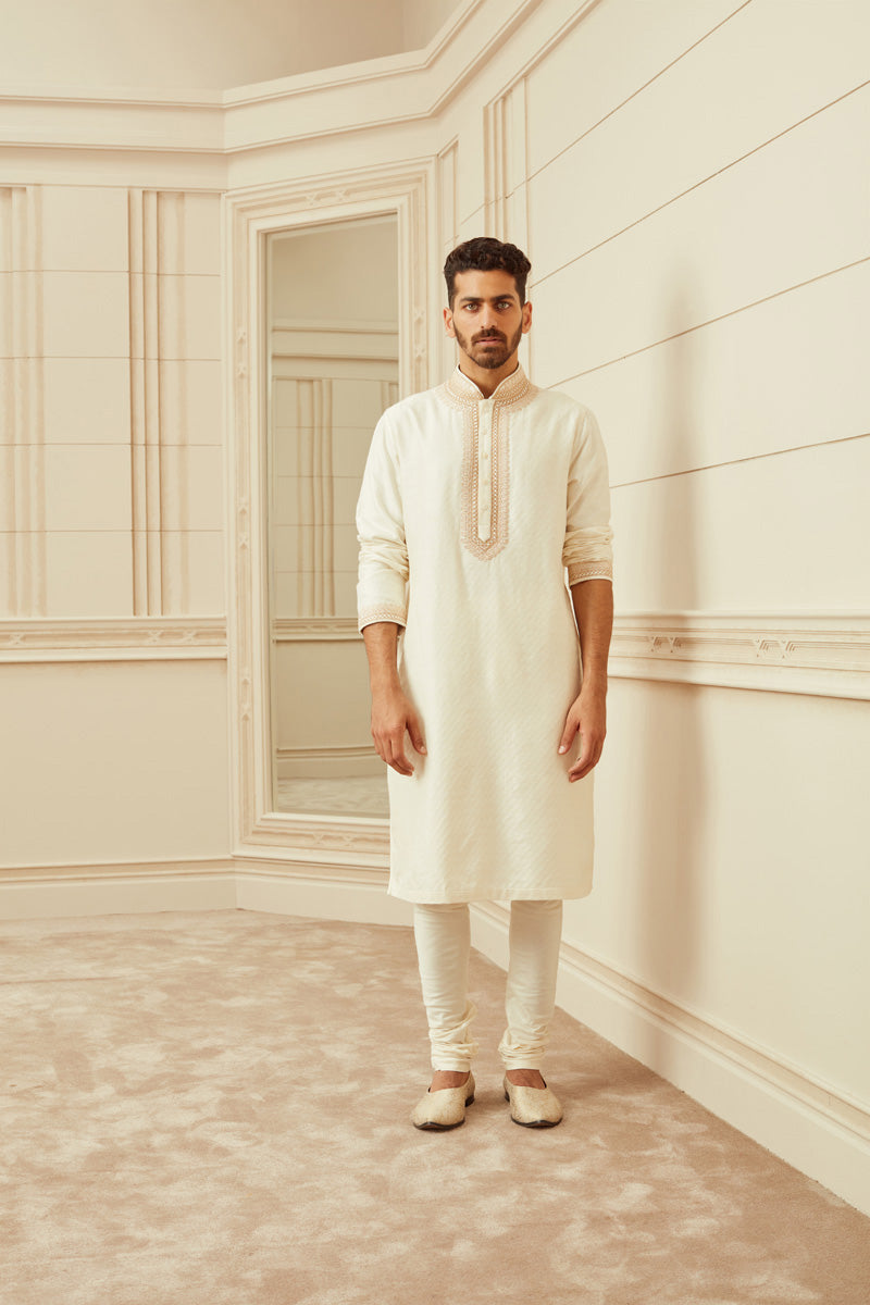 Jacquard Textured Kurta Set