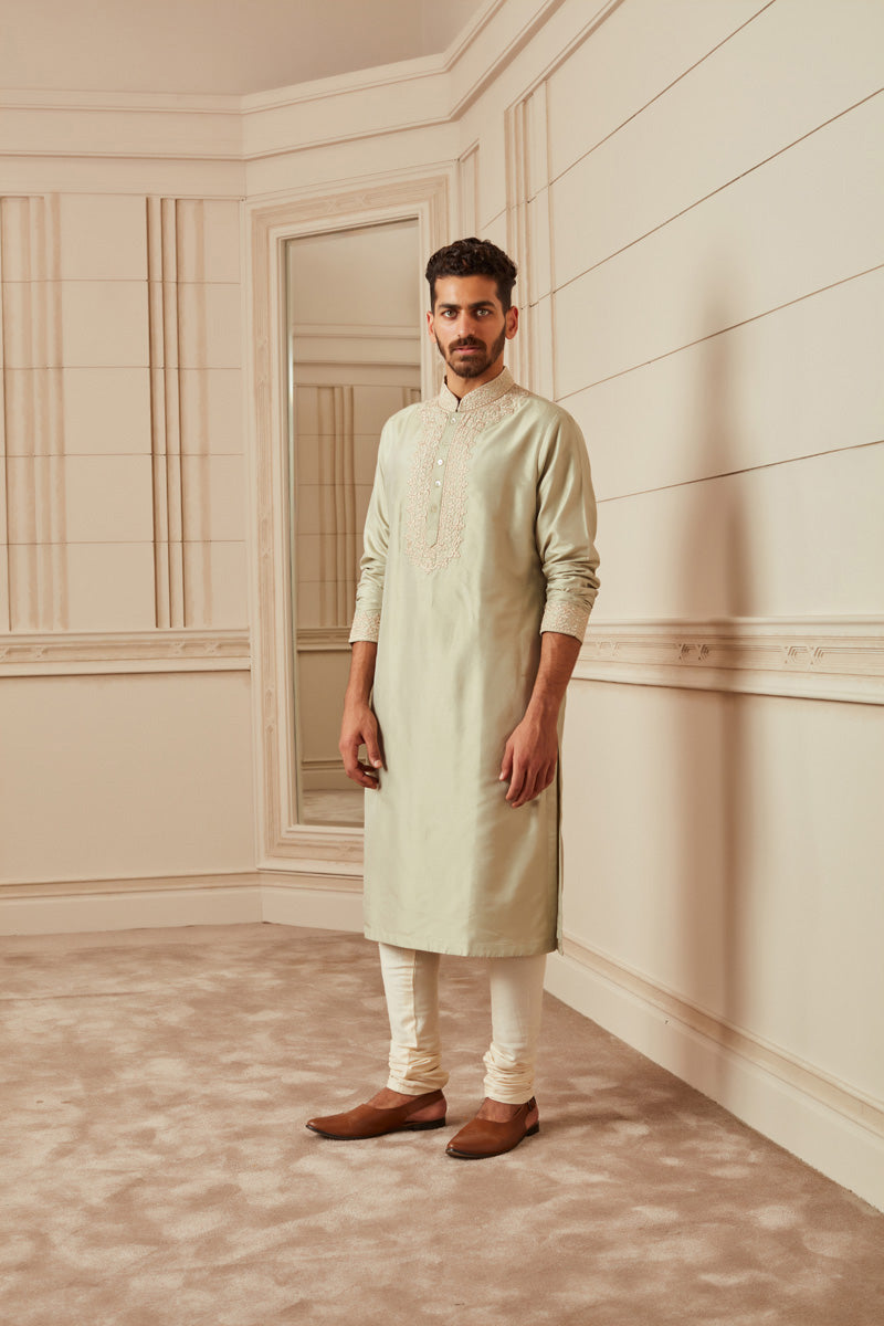 Jade Spun Silk Kurta Set