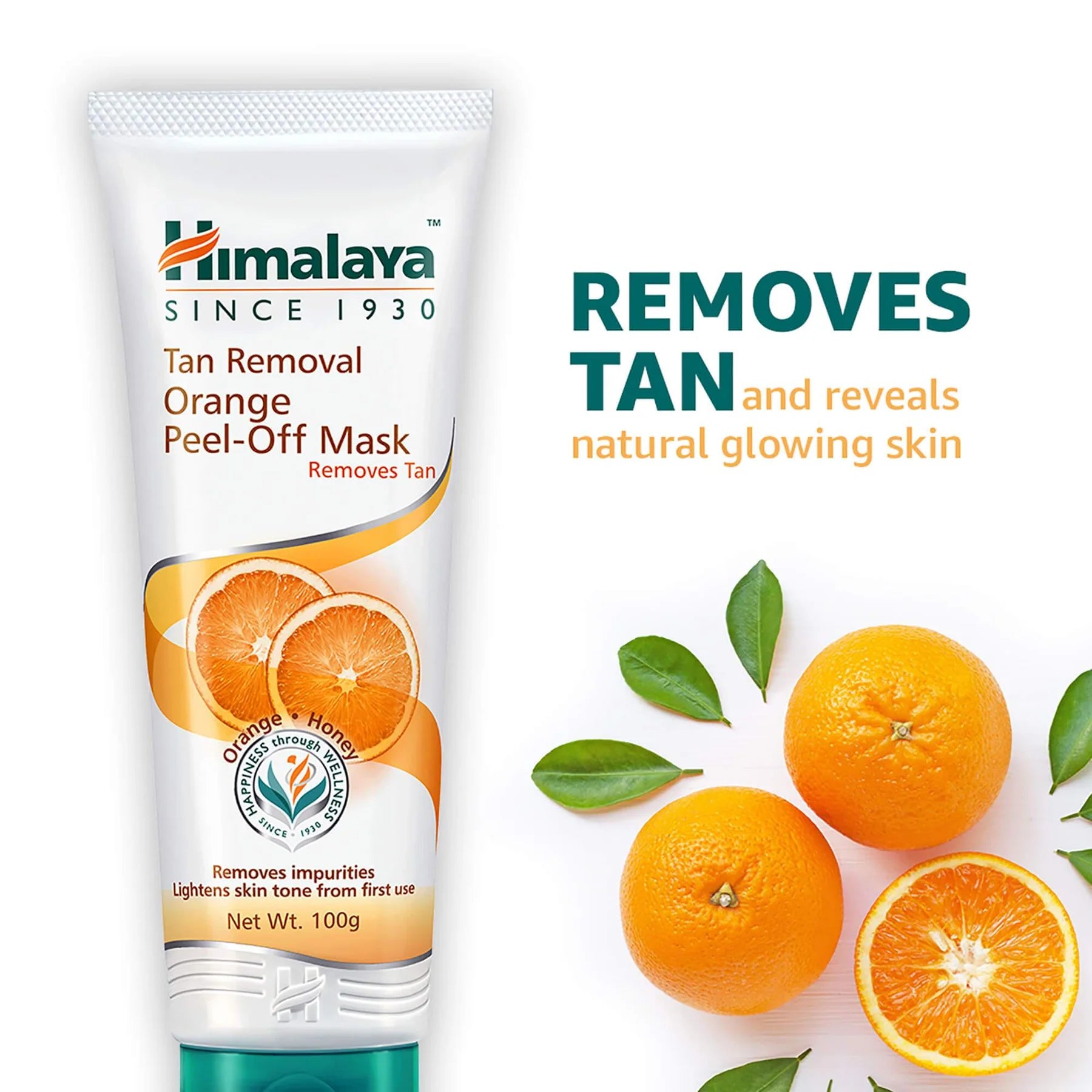 Himalaya Wellness Tan Removal Orange Peel-Off Mask | 100 gms