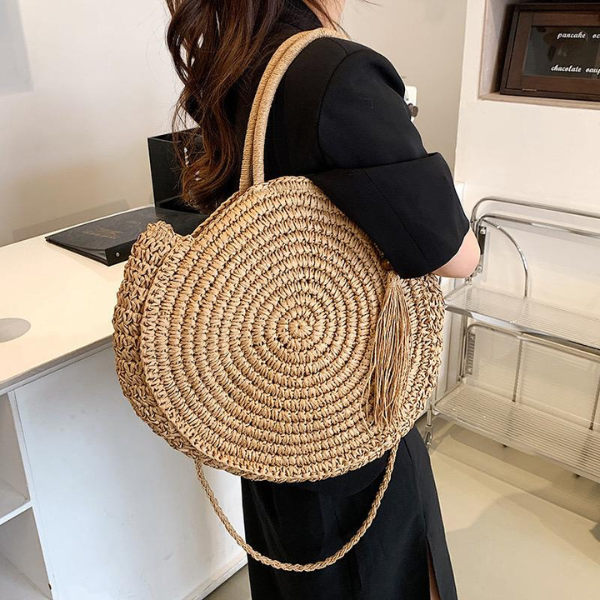 Basket Straw Sling Bag for Women