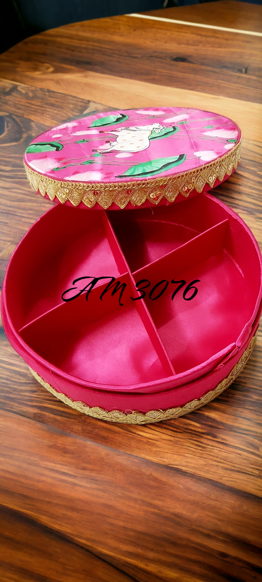 Traditional Pichwayi Dry Fruit Round Box