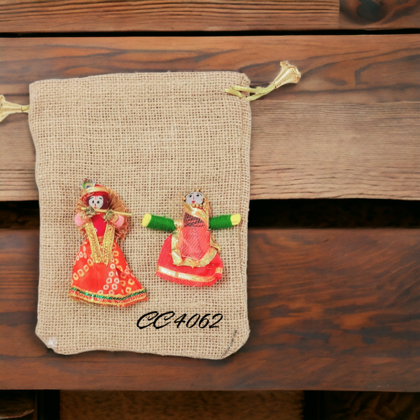 Traditional Radha Krishna Jute Potlies