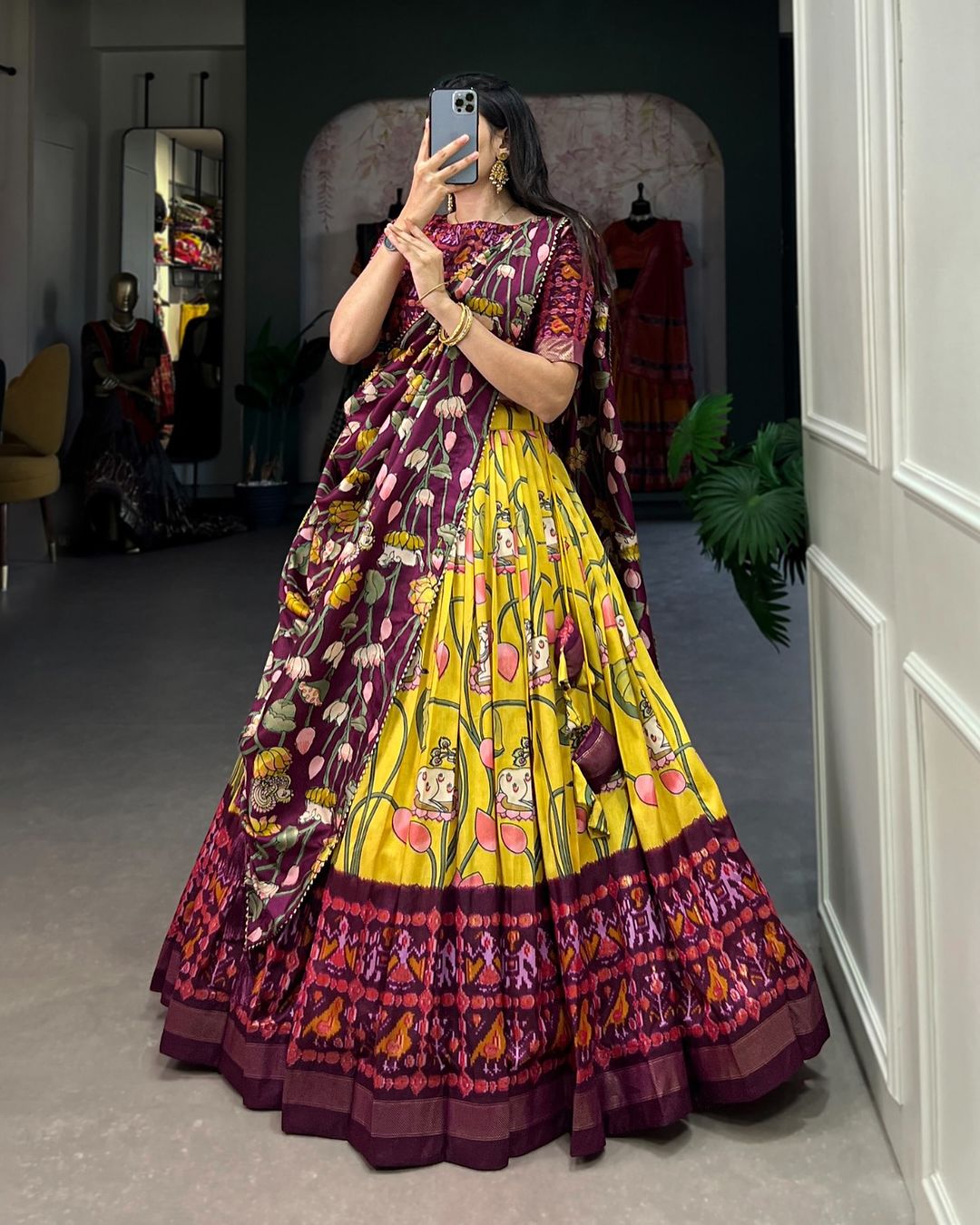 Tussar Silk Lehenga Choli - Ready to wear