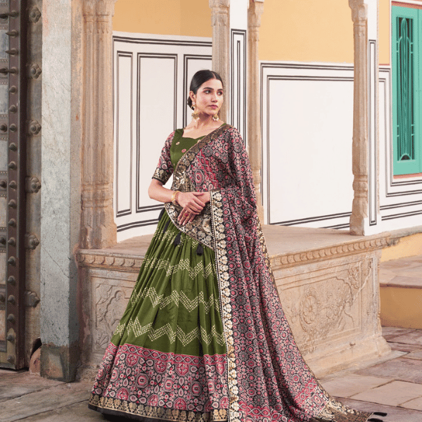 tusser-silk-adorned-with-ajarakh-prints