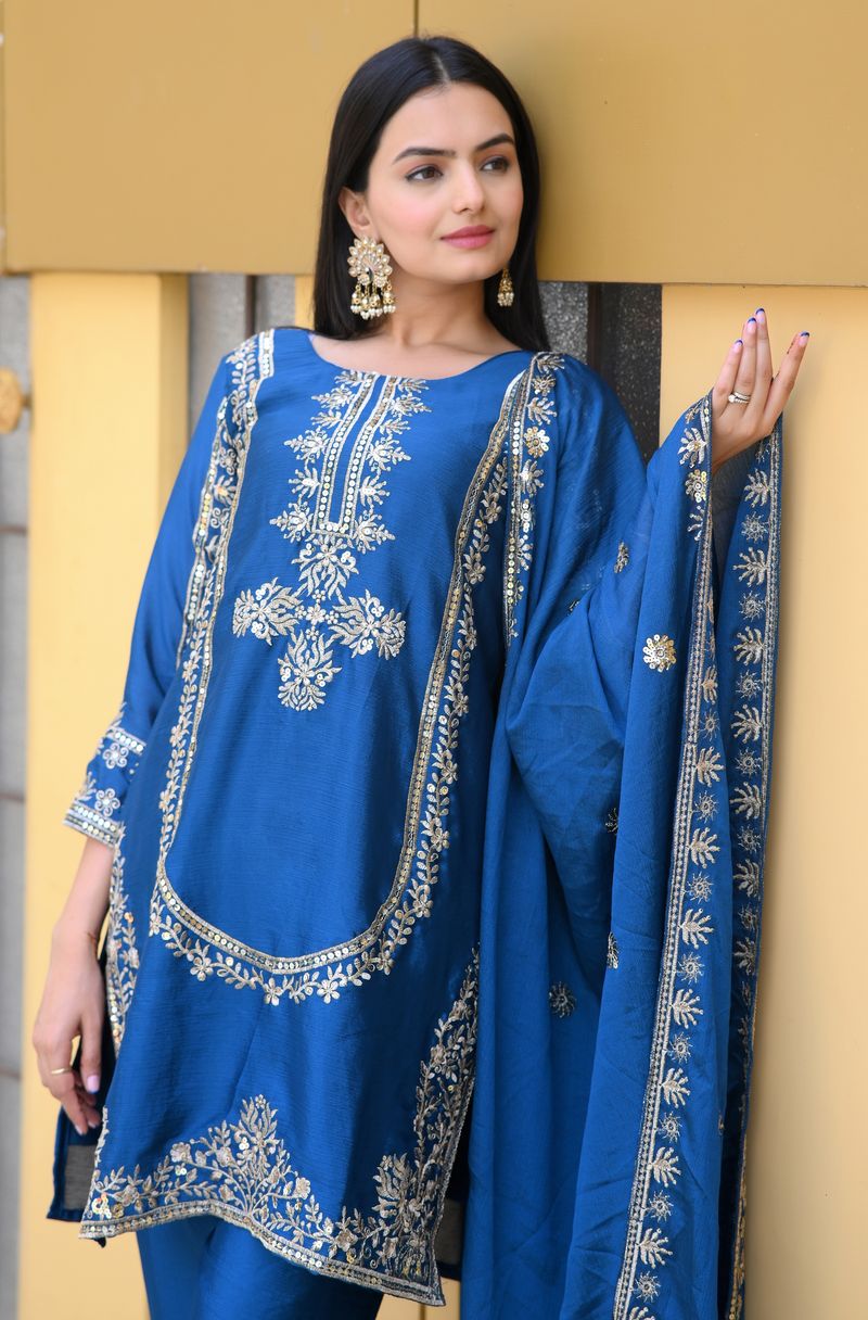 Stylish Lehenga Suit With Sequence Embroidery Work | Ready To Wear