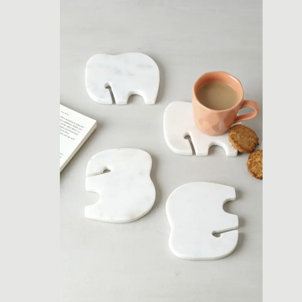 Timeless Elephant Coaster Set of 4