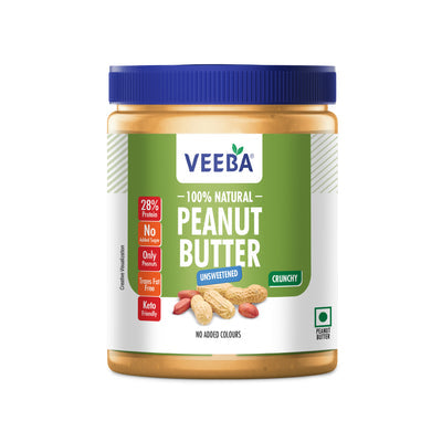 Veeba Natural peanut butter unsweetened (1kg)