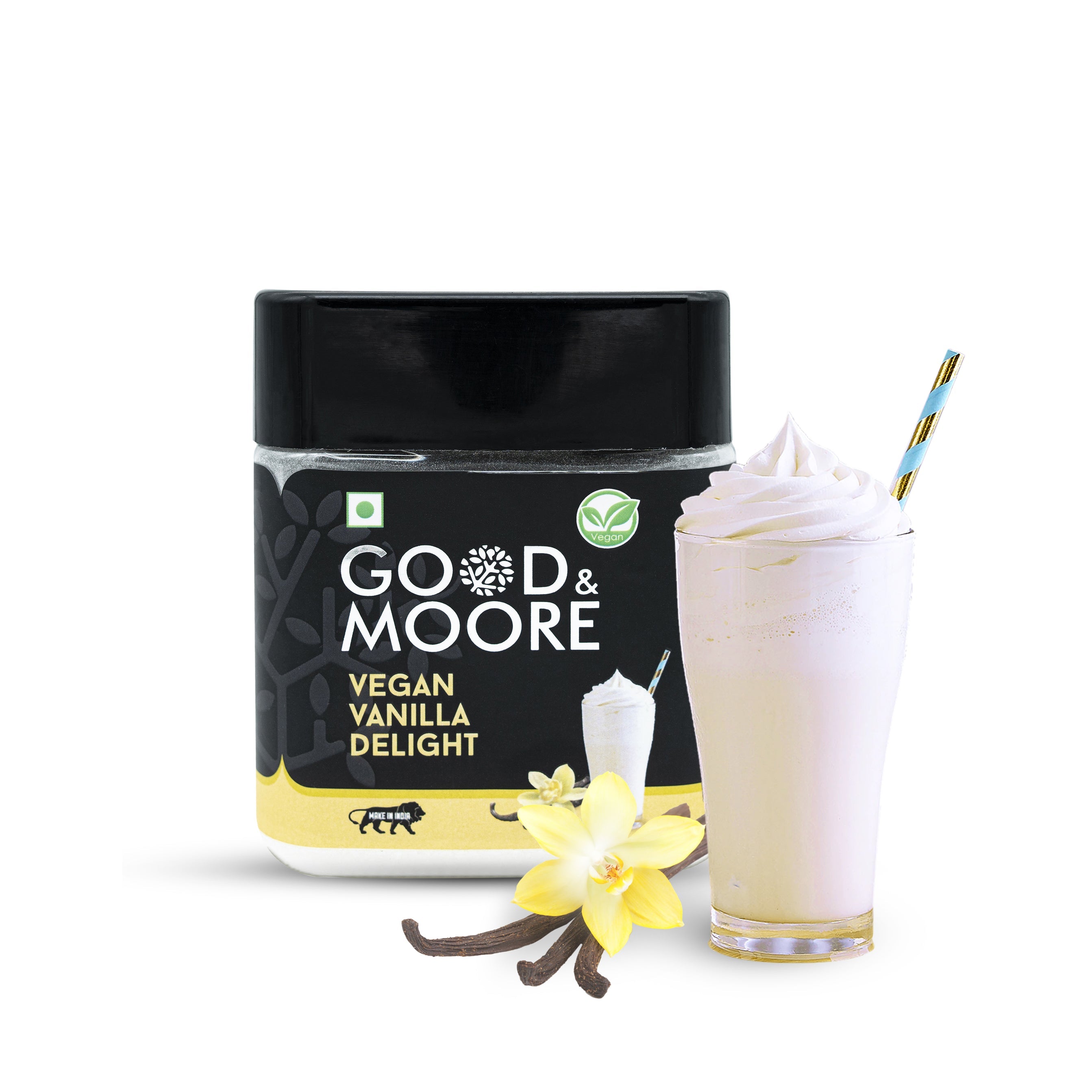 Good & Moore  Vegan Vanilla Delight Frappe Mix | 370 gms