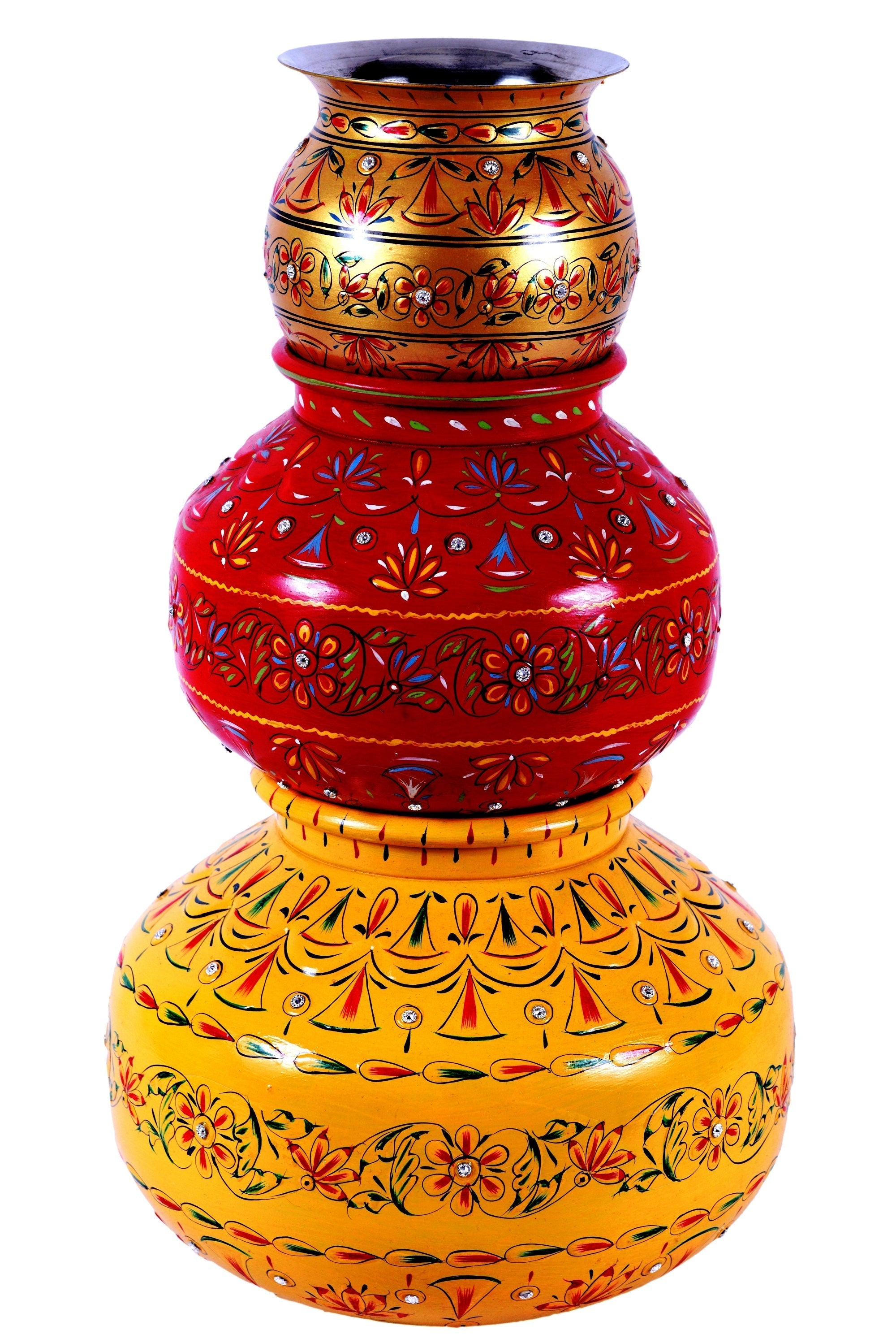 Traditional Indian  Kalash Set of 3 pieces : Wedding Kalash