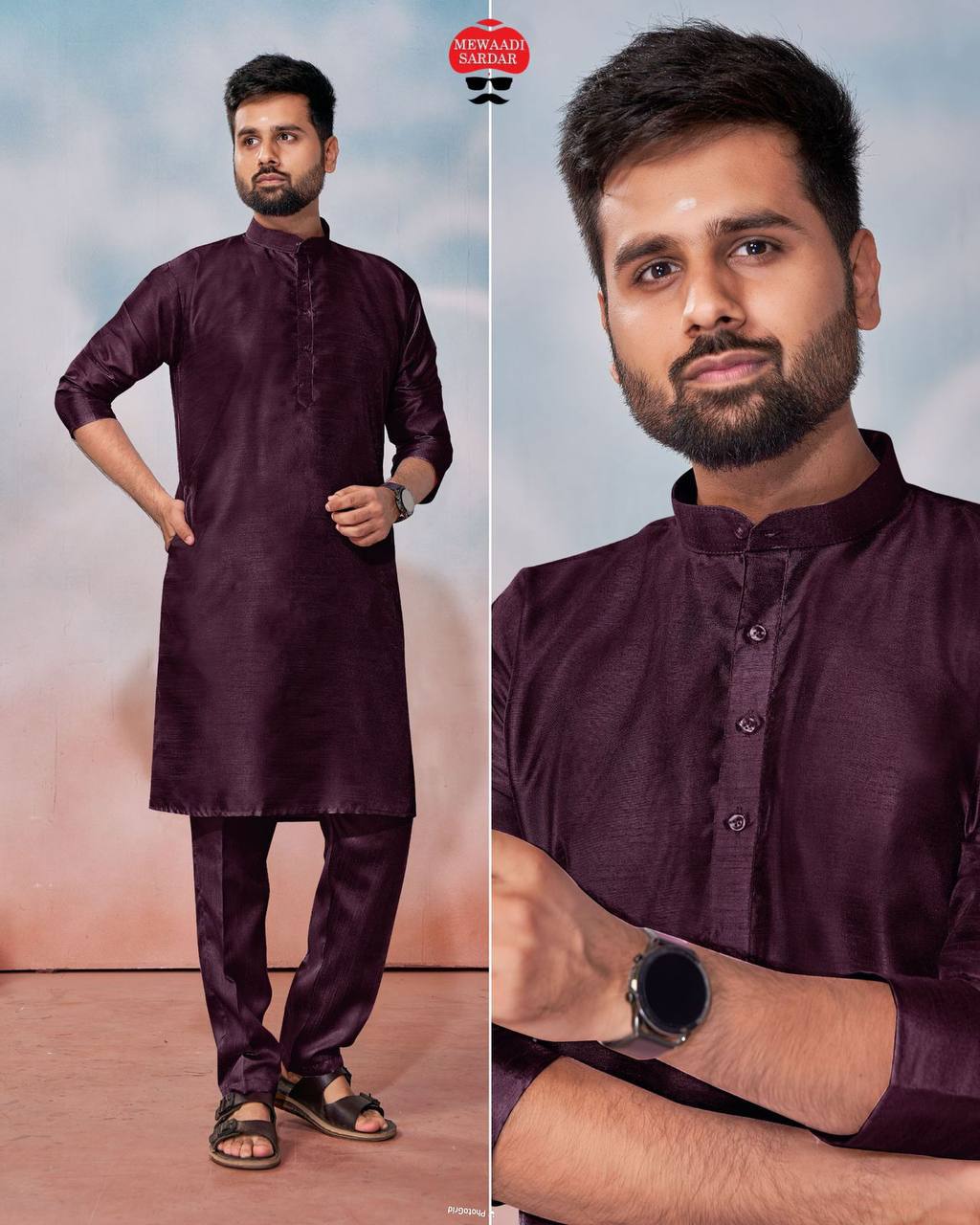 Men's Silk Kurta With Pant | Rakhi Special