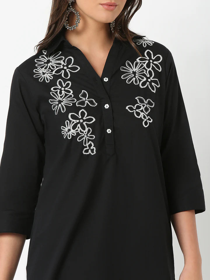Flare Fit Embroidered Kurta With Pant And Dupatta Set | Ready To Wear