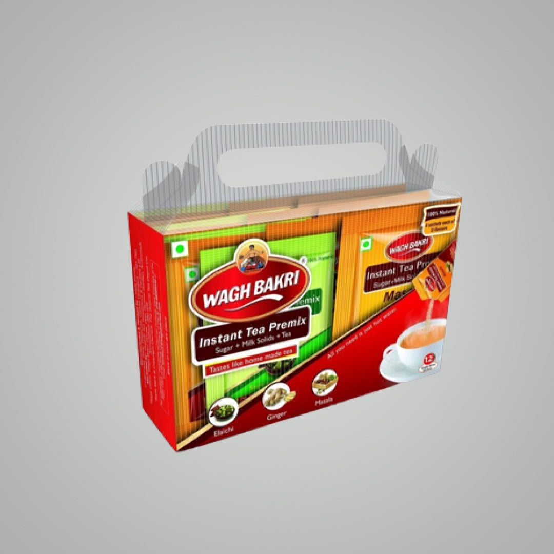 Waghbakari Instant Tea Premix 3 Flavours Combo