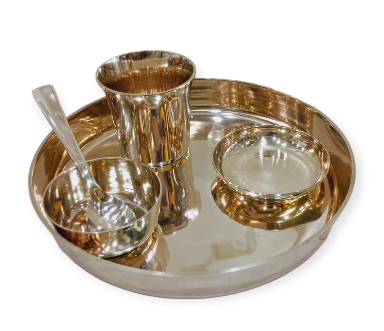 Traditional Thali | Kansa/Bronze Finish Bhojan Thali Set