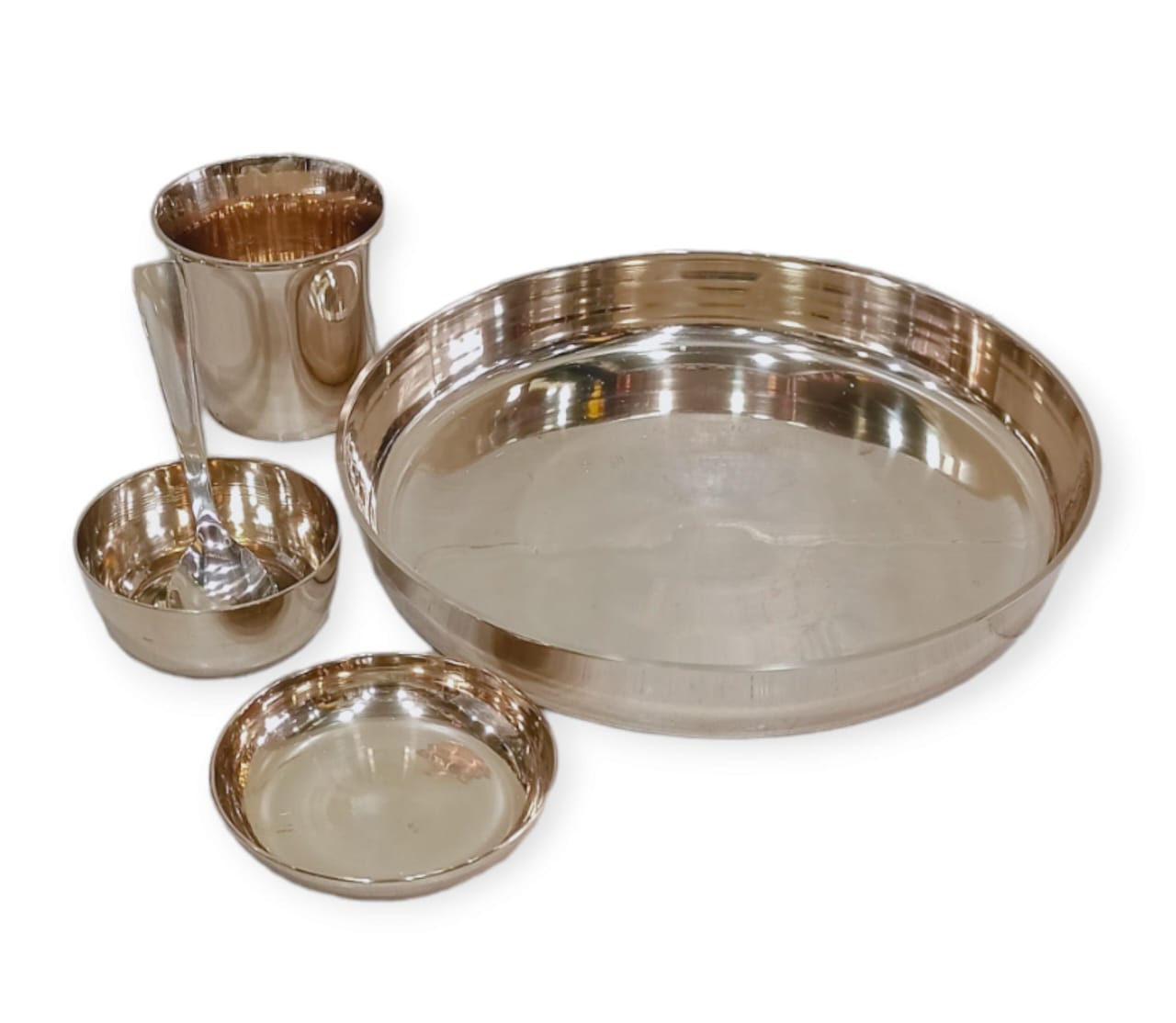 Traditional Thali | Kansa/Bronze Finish Bhojan Thali Set