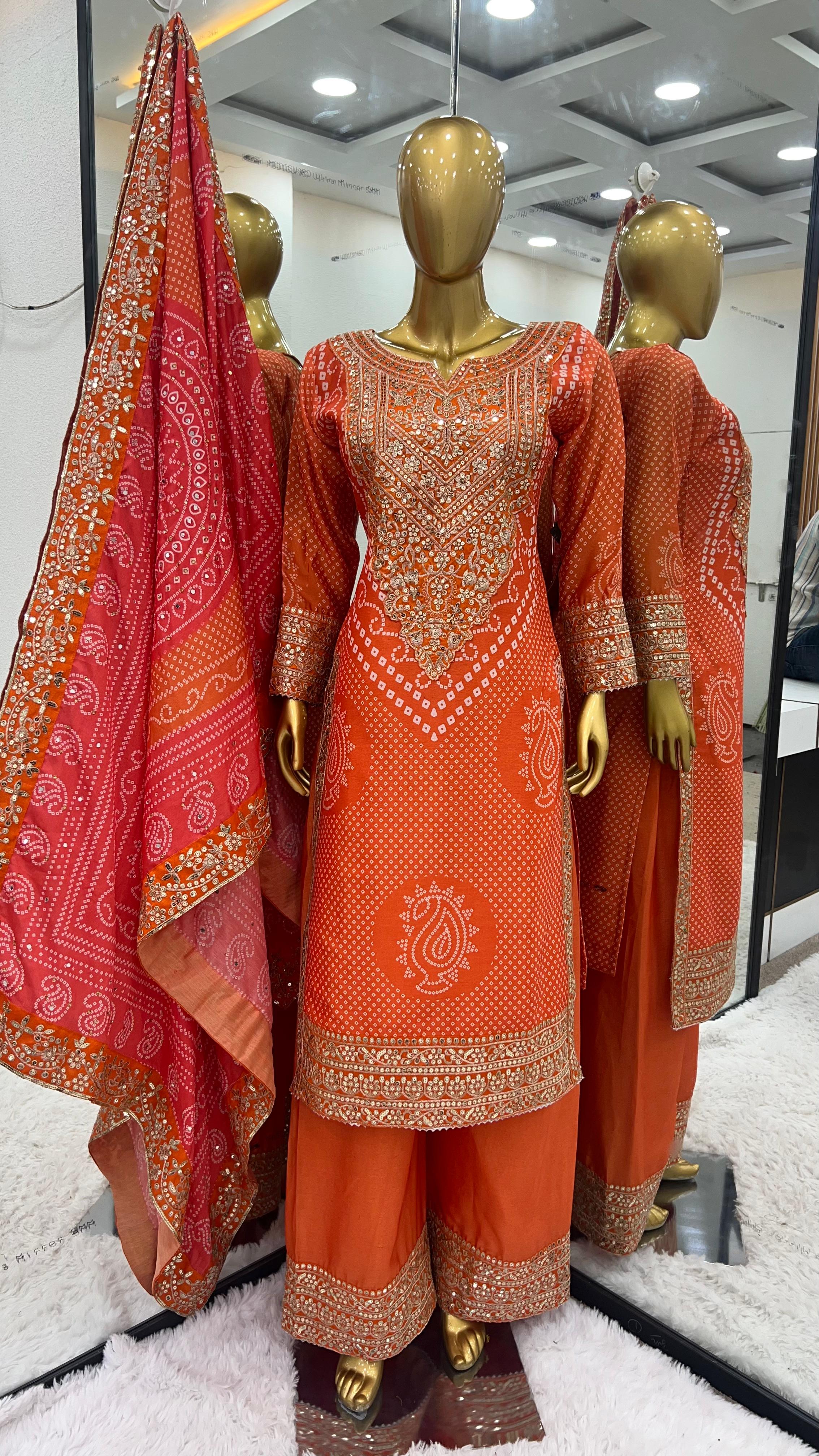 Women's Suit |Work Top-Bottom And Dupatta Set Fully Stitched Ready To Wear