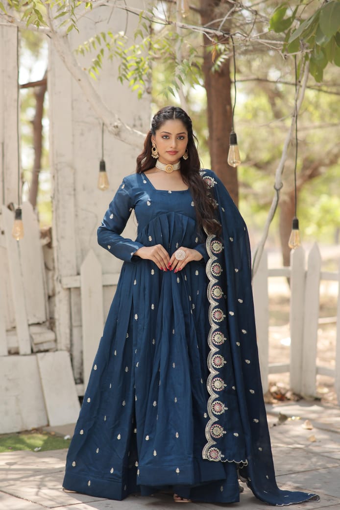 Latest Women Gown With Dupatta Collection