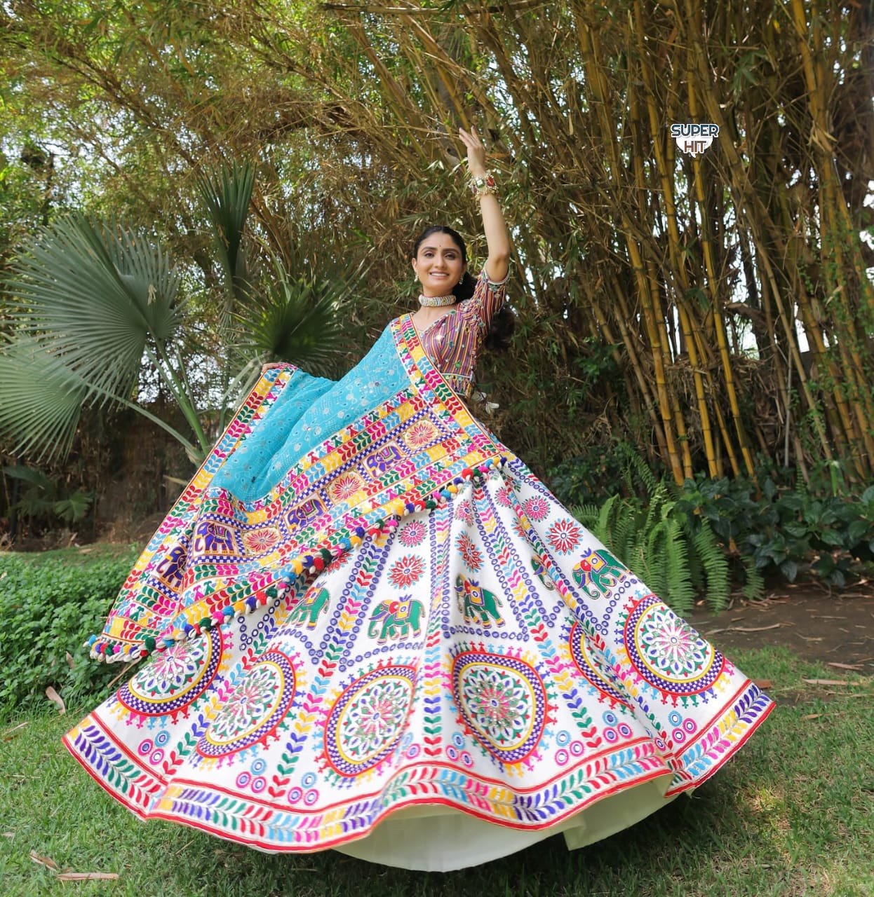 Mirror Work Style Navratri Lehenga  | Limited Edition