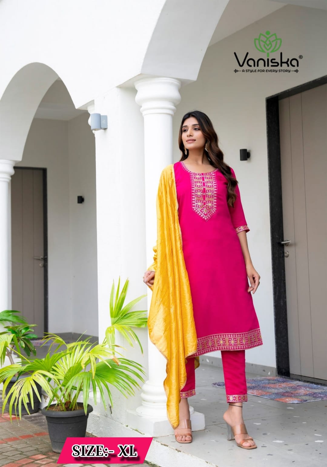 Beautiful Vermillion Vibe Kurta Set | Ready To Wear