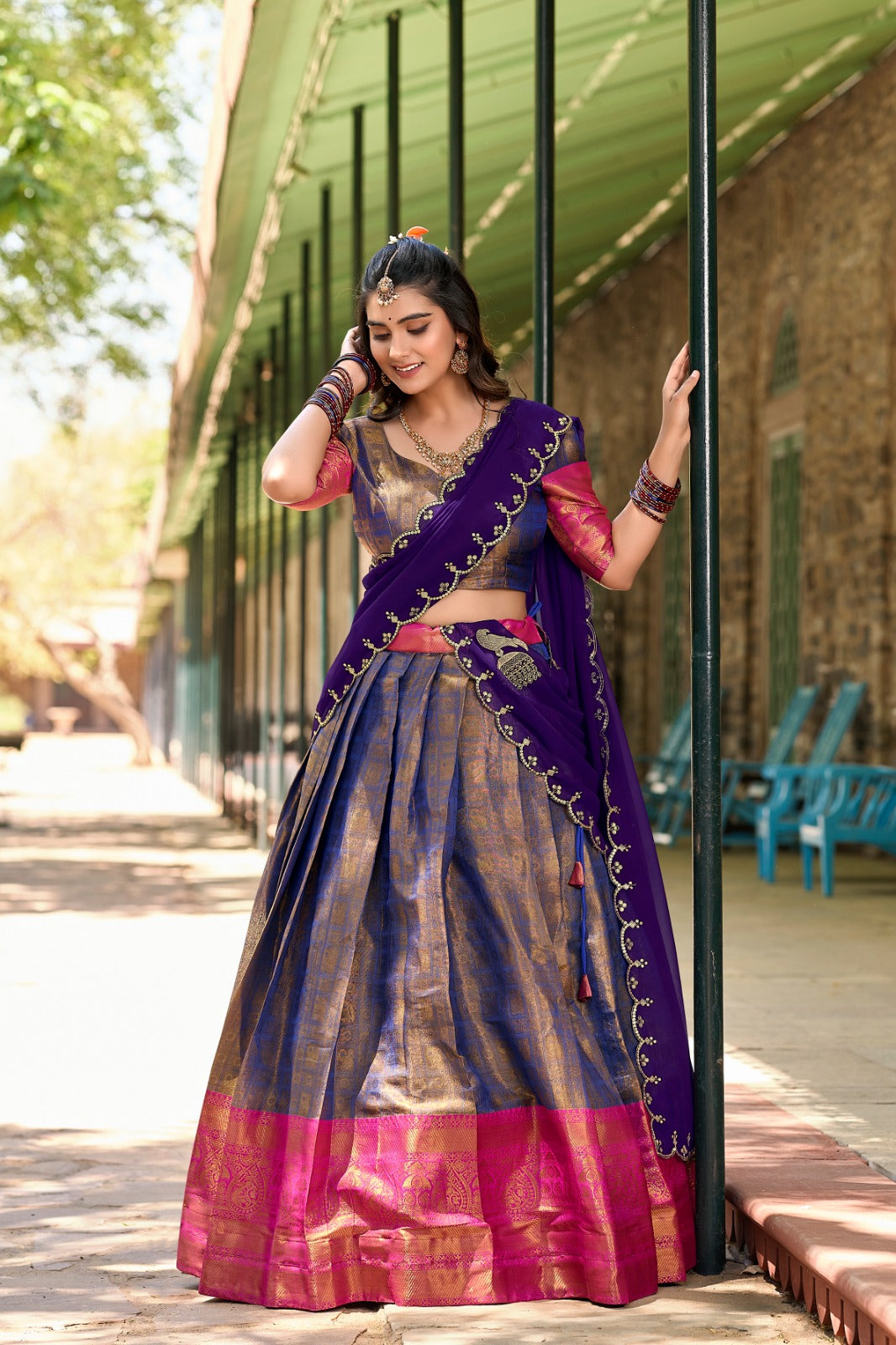 Luxurious Kanjivaram Silk Regal Lehenga Choli