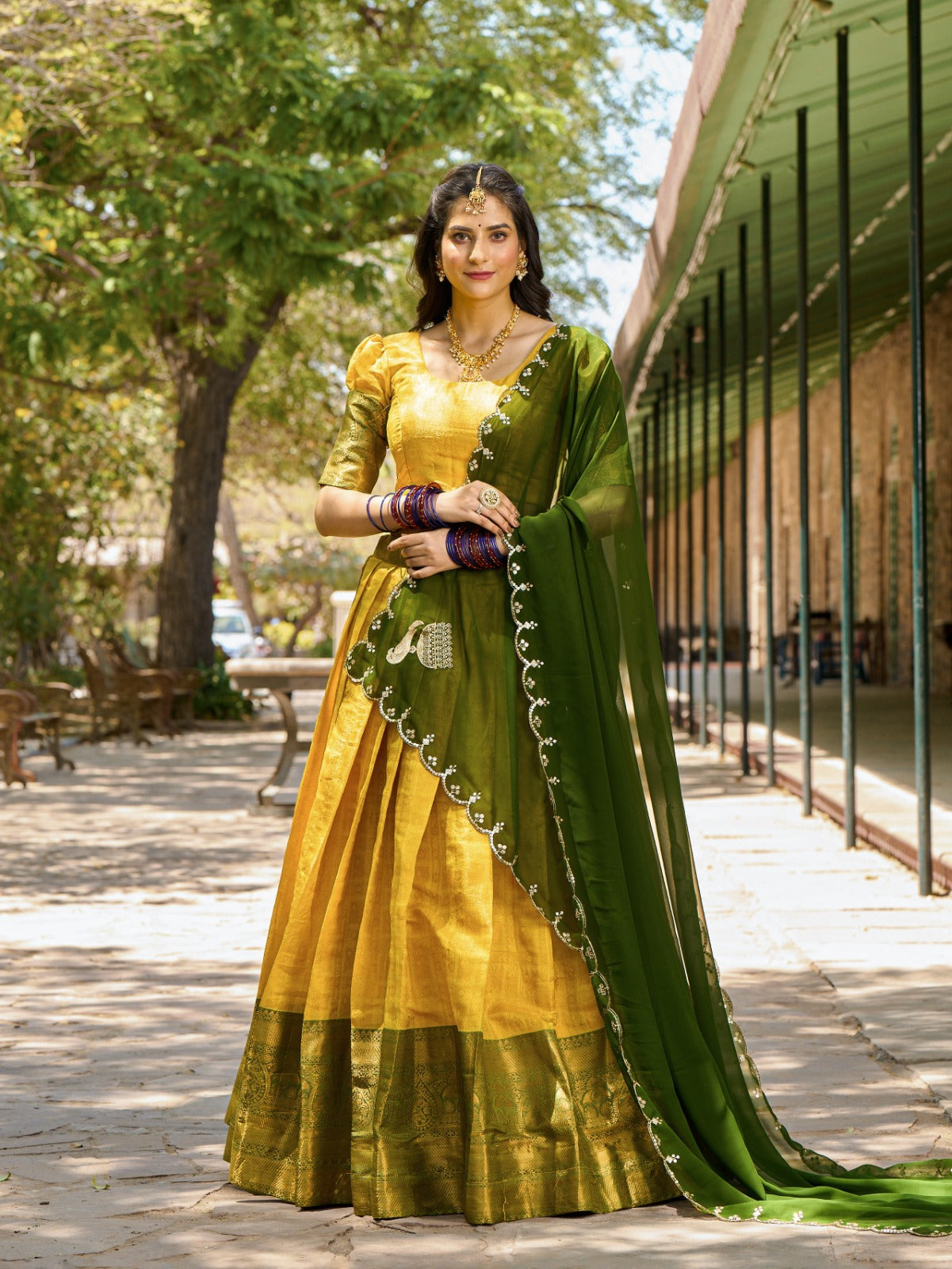 Luxurious Kanjivaram Silk Regal Lehenga Choli