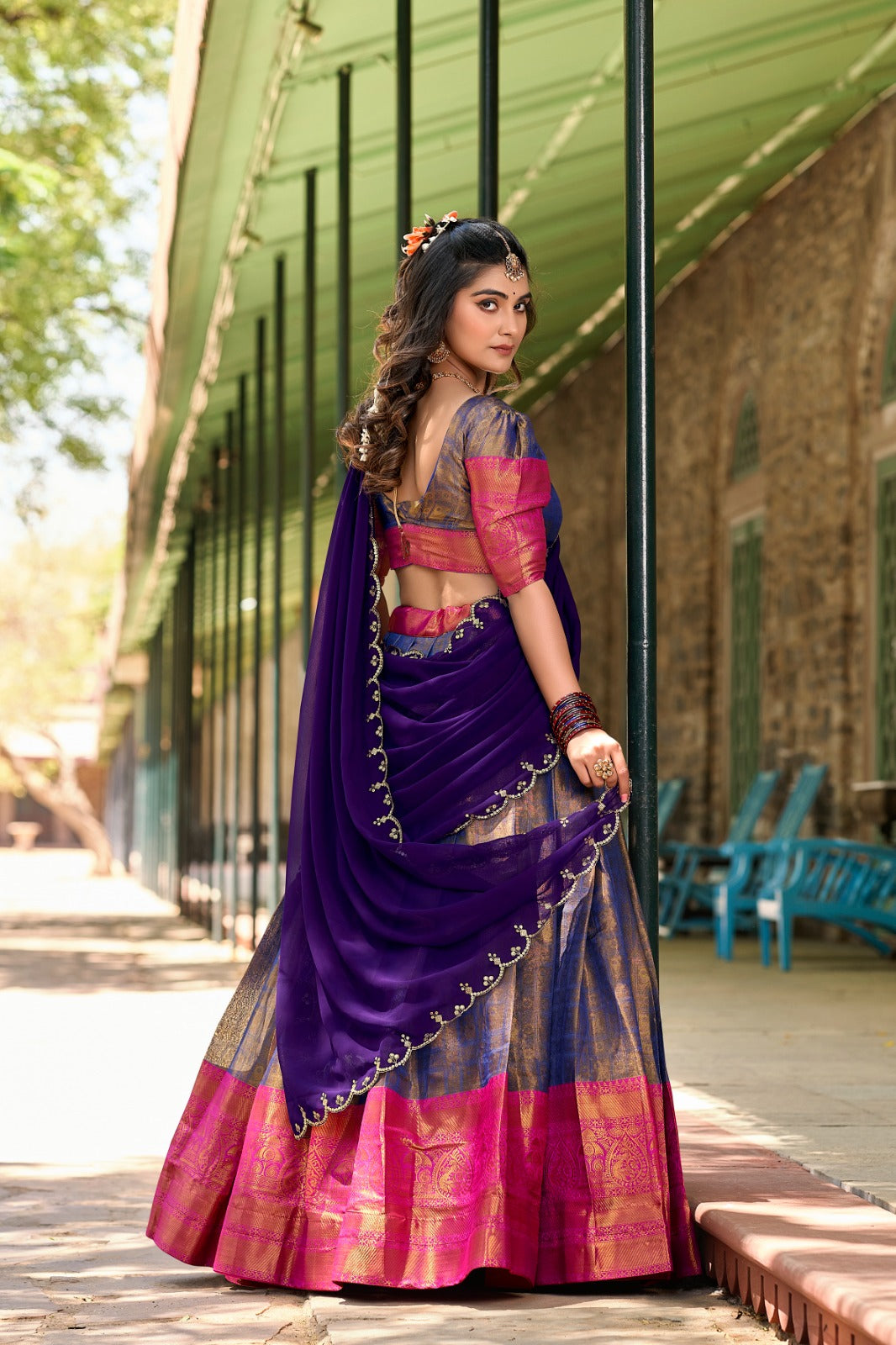 Luxurious Kanjivaram Silk Regal Lehenga Choli