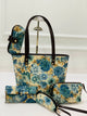 Floral Print 5-in-1 Travel Tote Bag Set Stylish Versatile Everyday Vacation Use